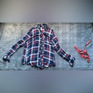 Flannel top button down